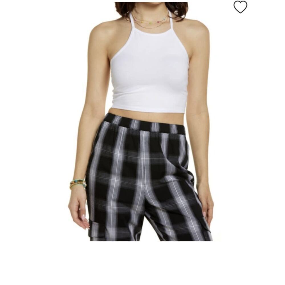 BP. Halter Crop Top In White XS